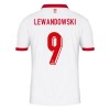 Maillot de Supporter Pologne Lewandowski 9 Domicile Euro 2024 Pour Homme